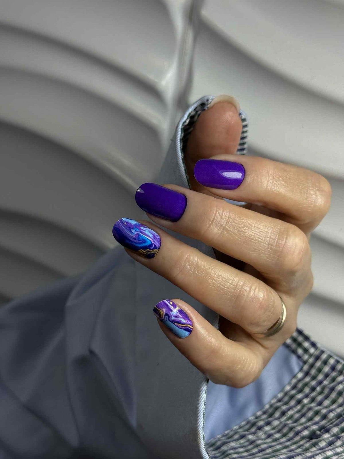 Nail decoration films for manicure dark purple - 1011R