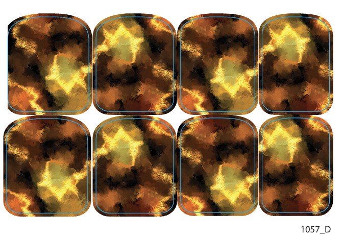 Large nail decoration films for pedicure - 1057D