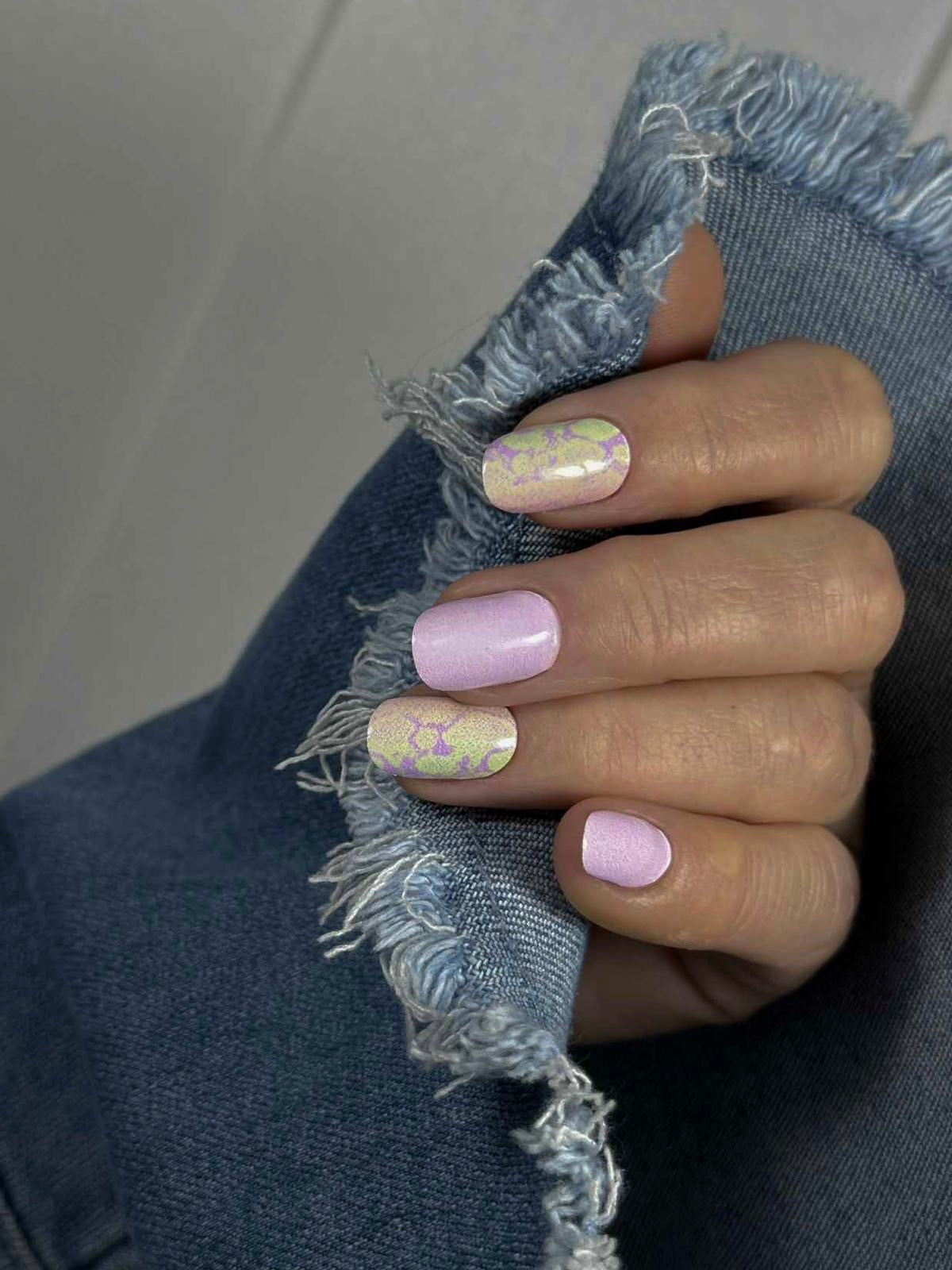 Nail decoration films for manicure pastel pink - 1050R