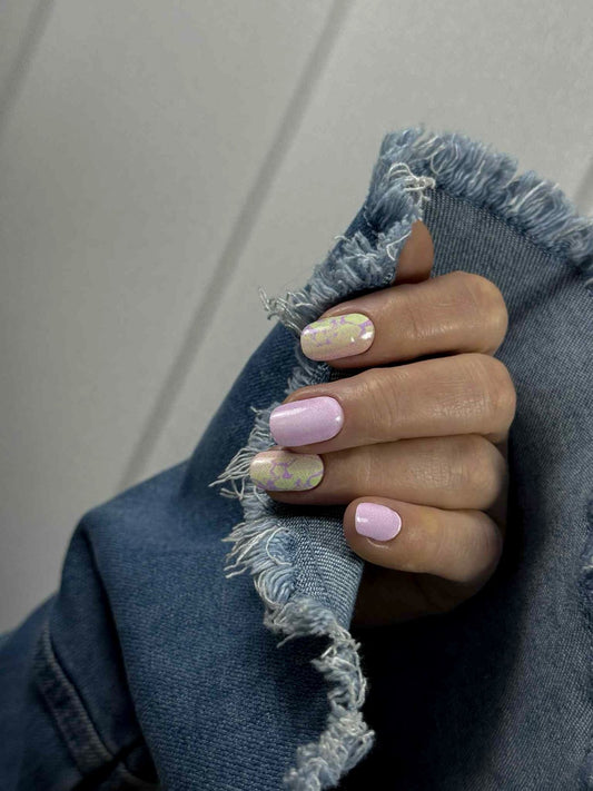 Nail decoration films for manicure pastel pink - 1050R