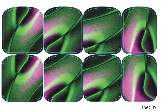 Large nail decoration films for pedicure - 1062D