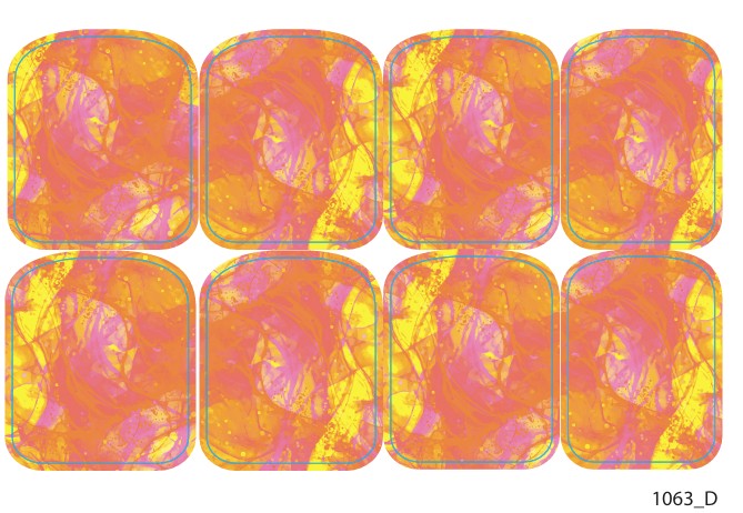 Large nail decoration films for pedicure - 1063D