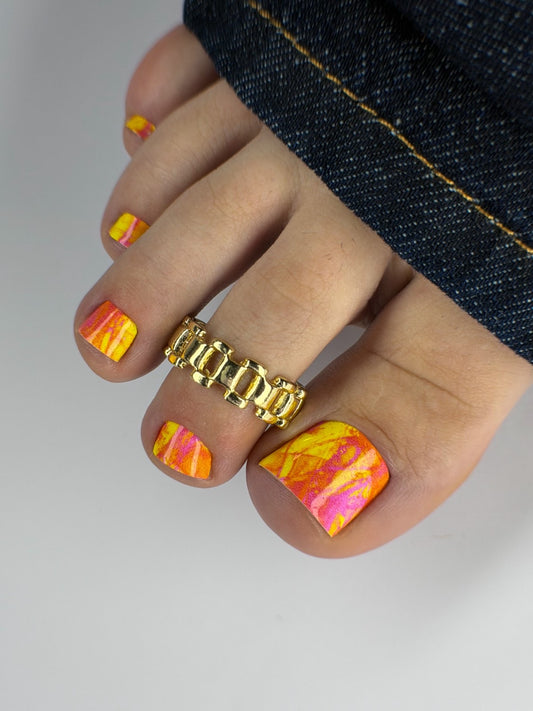 Large nail decoration films for pedicure - 1063D