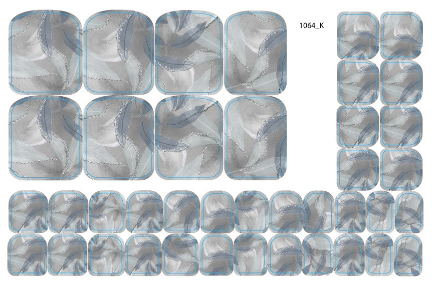 Nail decoration films for pedicure - 1064K