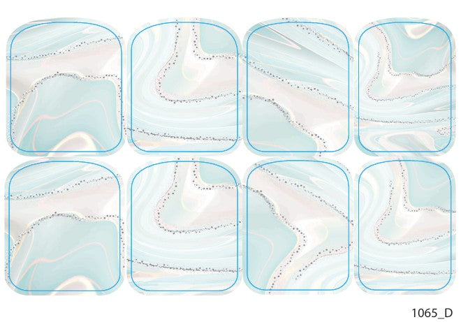 Large nail decoration films for pedicure - 1065D