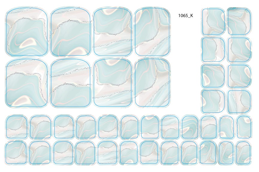 Nail decoration films for pedicure - 1065K