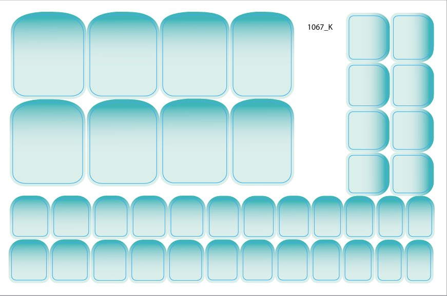 Nail decoration films for pedicure - 1067K