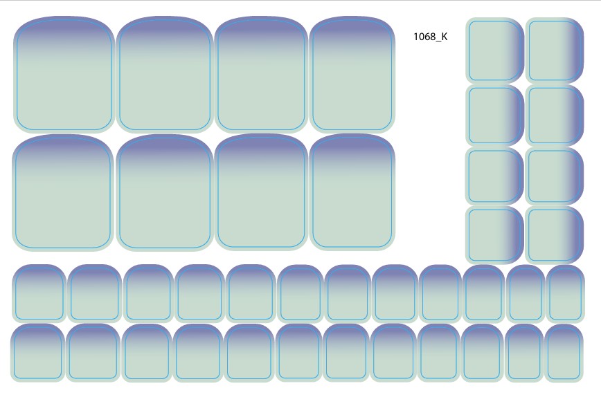 Nail decoration films for pedicure - 1068K
