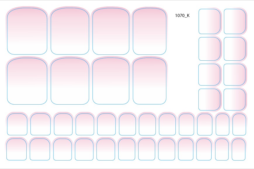 Nail decoration films for pedicure - 1070K