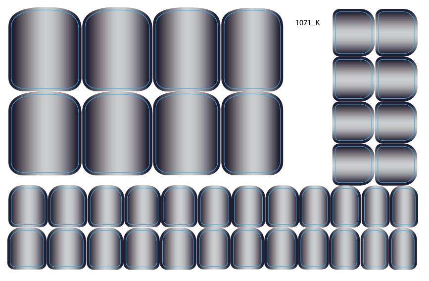 Nail decoration films for pedicure - 1071K