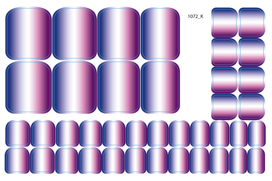 Nail decoration films for pedicure - 1072K