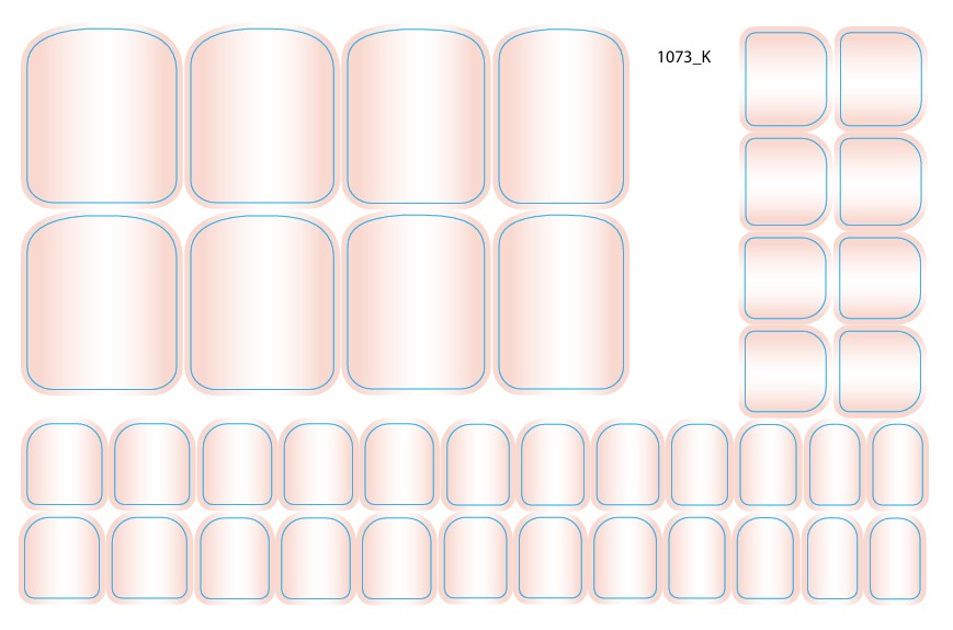 Nail decoration films for pedicure - 1073K