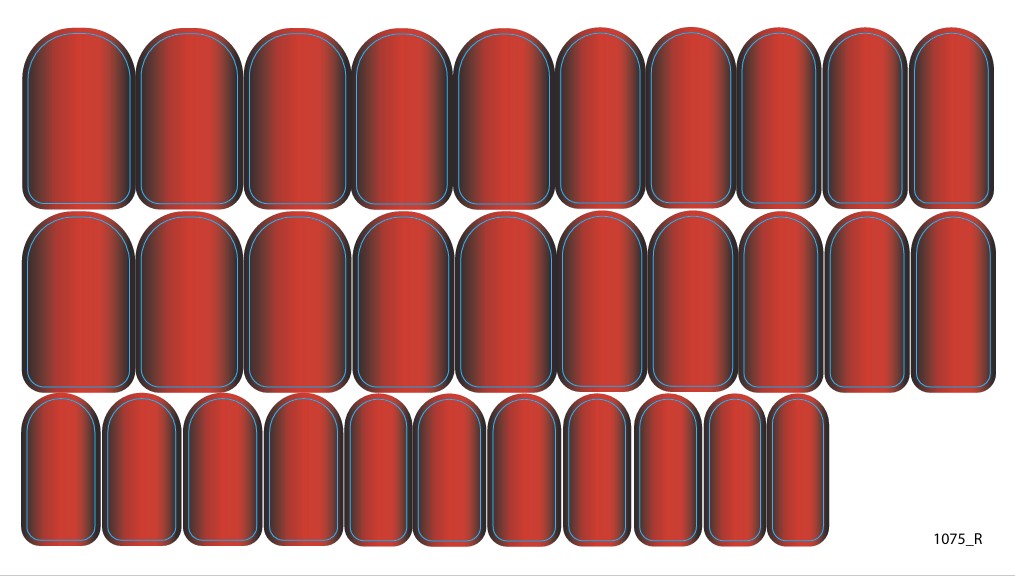 Nail decoration films for manicure - 1075R