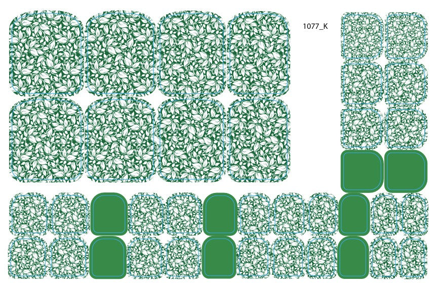 Nagų dekoravimo plėvelės pedikiūrui - 1077K