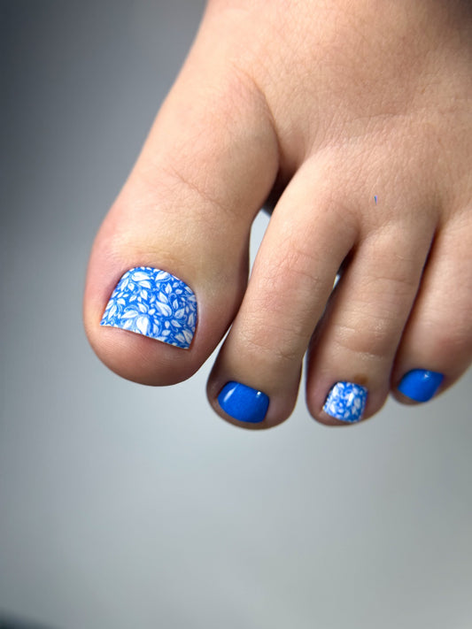 Large nail decoration films for pedicure - 1078D