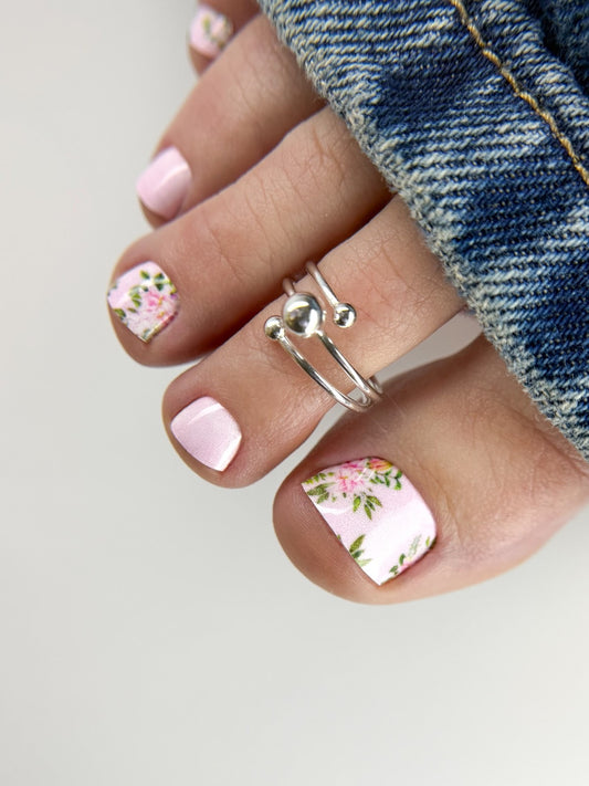 Large nail decoration films for pedicure - 1086D