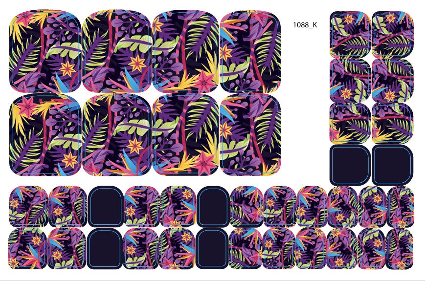 Nagų dekoravimo plėvelės pedikiūrui - 1088K