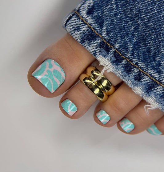 Large nail decoration films for pedicure - 1092D