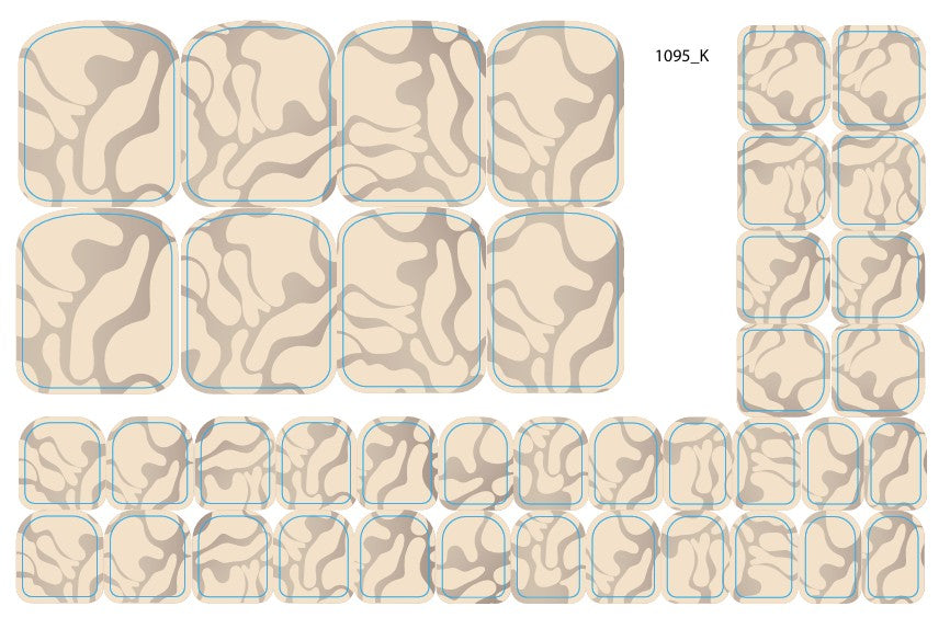Nagų dekoravimo plėvelės pedikiūrui - 1095K
