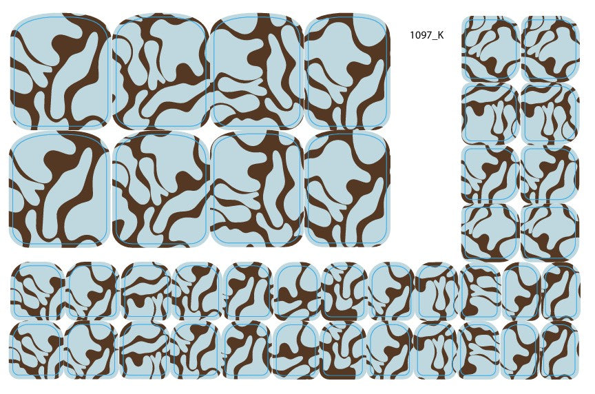 Nagų dekoravimo plėvelės pedikiūrui - 1097K