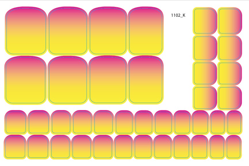 Nail decoration films for pedicure - 1102K