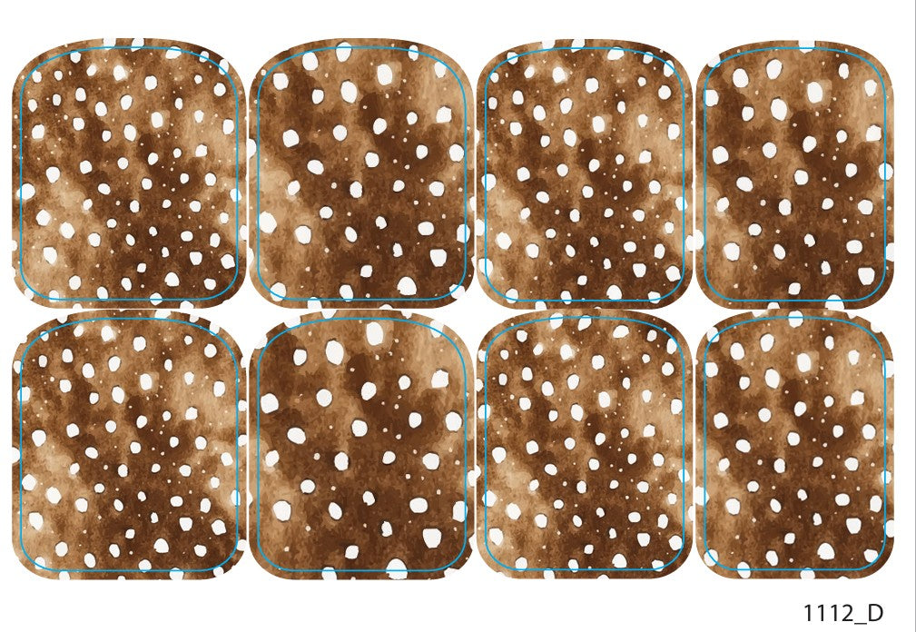 Large nail decoration films for pedicure - 1112D