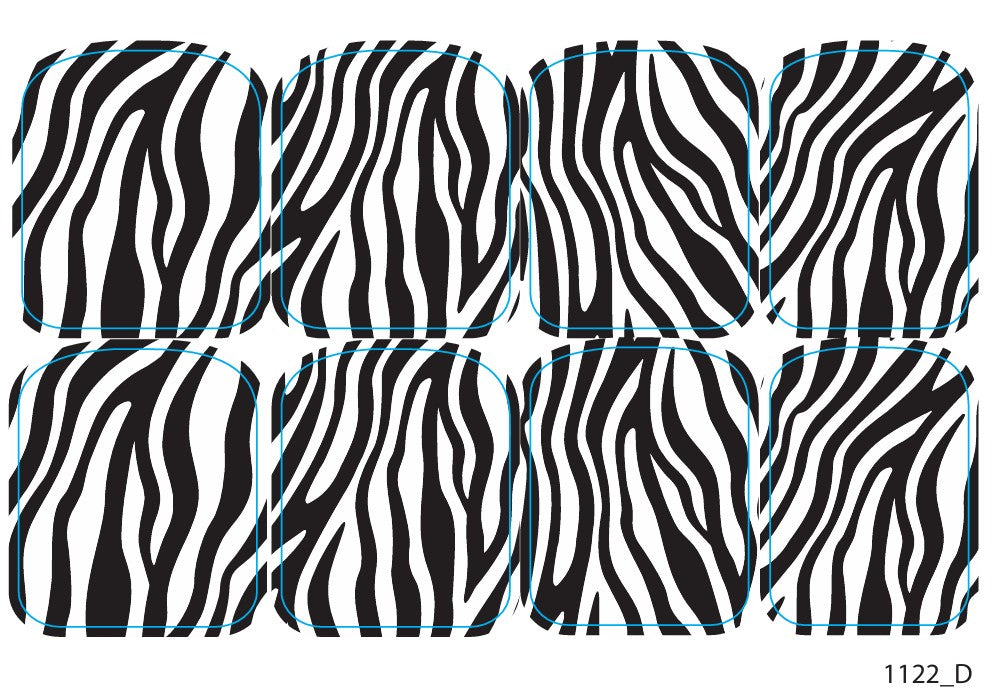 Large nail decoration films for pedicure - 1122D