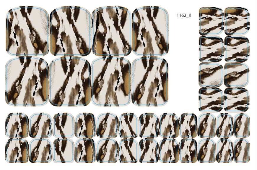 Nail decoration films for pedicure - 1162K