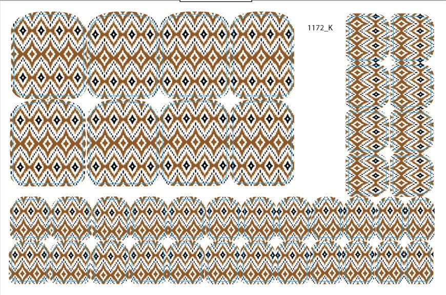 Nail decoration films for pedicure - 1172K