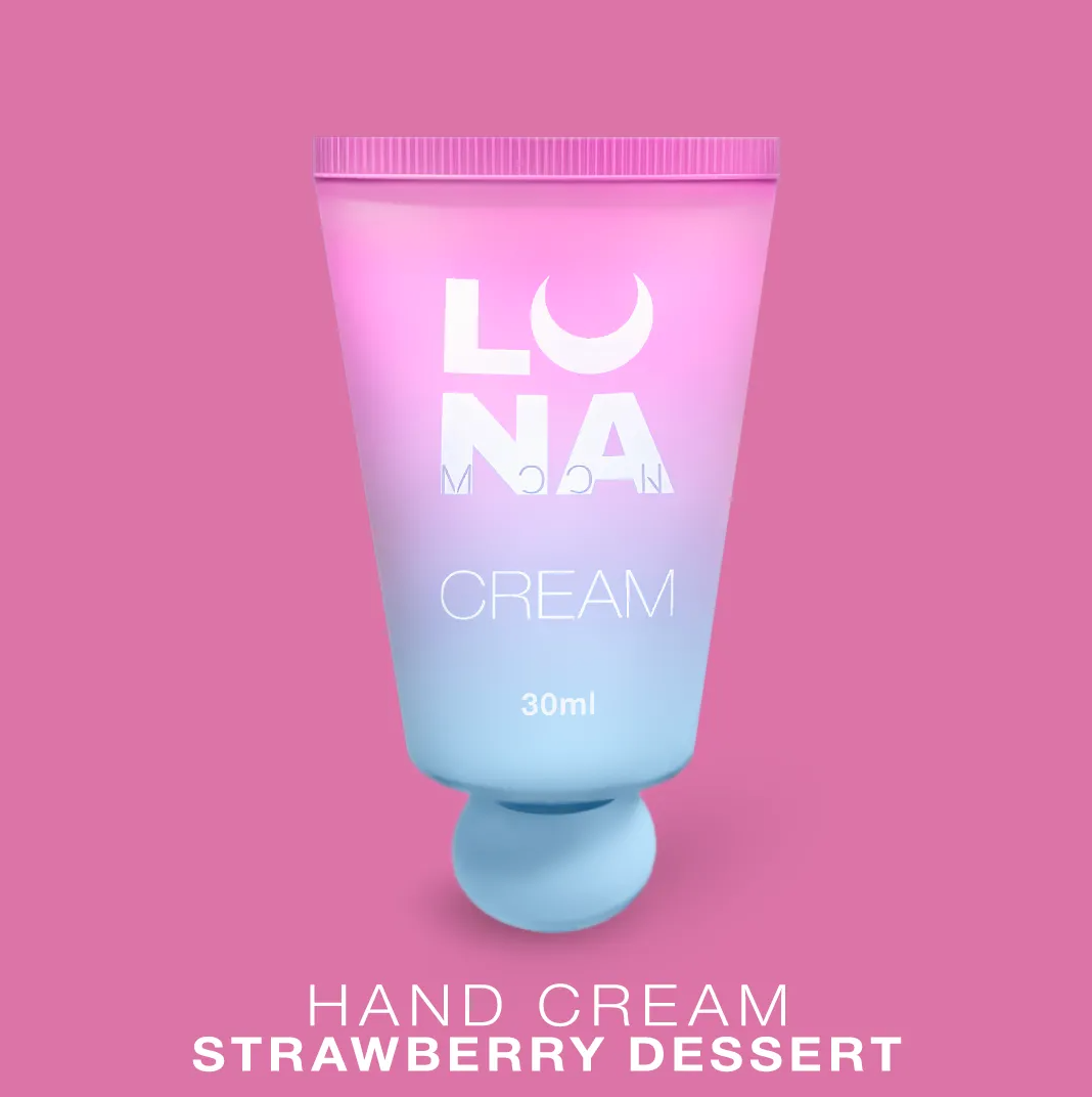 LUNAMOON “STRAWBERRY DESSERT” drėkinamasis kremas su blizgučiu 30ml