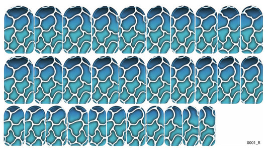 Nagų dekoravimo plėvelės manikiūrui - 0001R