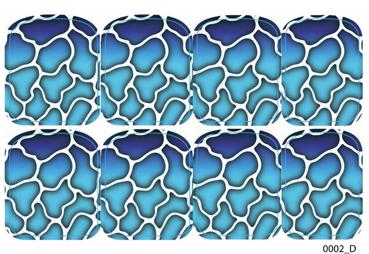 Didžiųjų nagų dekoravimo plėvelės pedikiūrui - 0002D