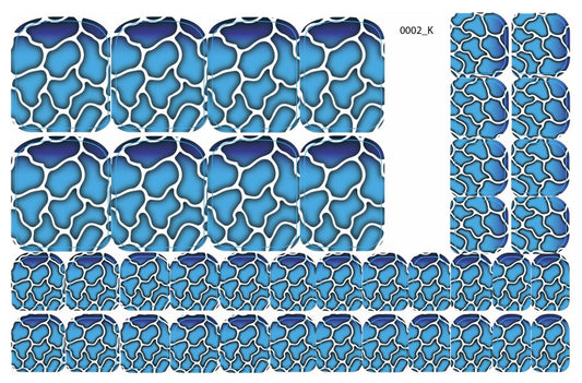 Nagų dekoravimo plėvelės pedikiūrui - 0002K