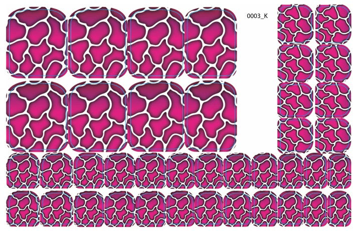 Nagų dekoravimo plėvelės pedikiūrui - 0003K