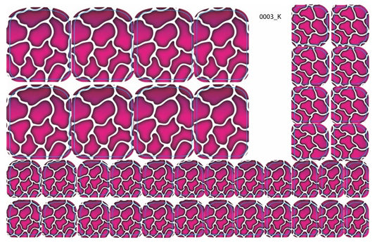 Nagų dekoravimo plėvelės pedikiūrui - 0003K