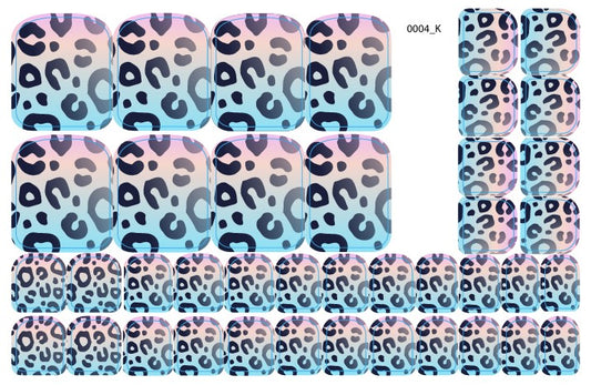 Nagų dekoravimo plėvelės pedikiūrui - 0004K