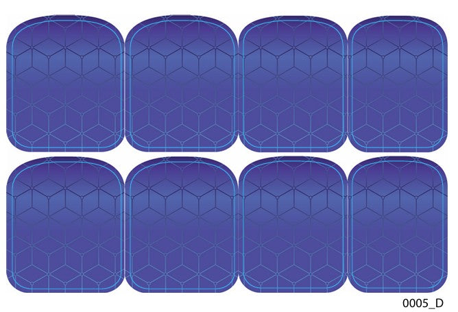 Didžiųjų nagų dekoravimo plėvelės pedikiūrui - 0005D