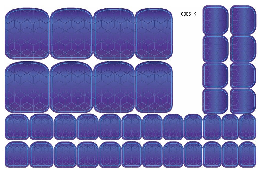 Nagų dekoravimo plėvelės pedikiūrui - 0005K