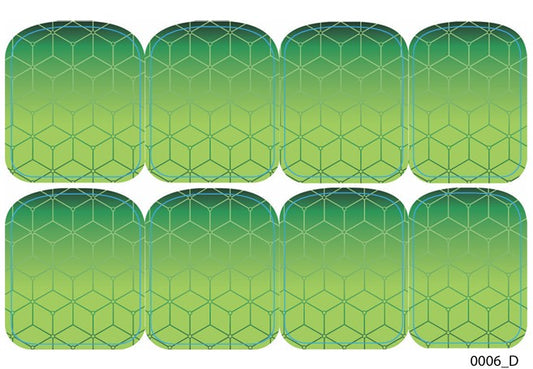 Didžiųjų nagų dekoravimo plėvelės pedikiūrui - 0006D