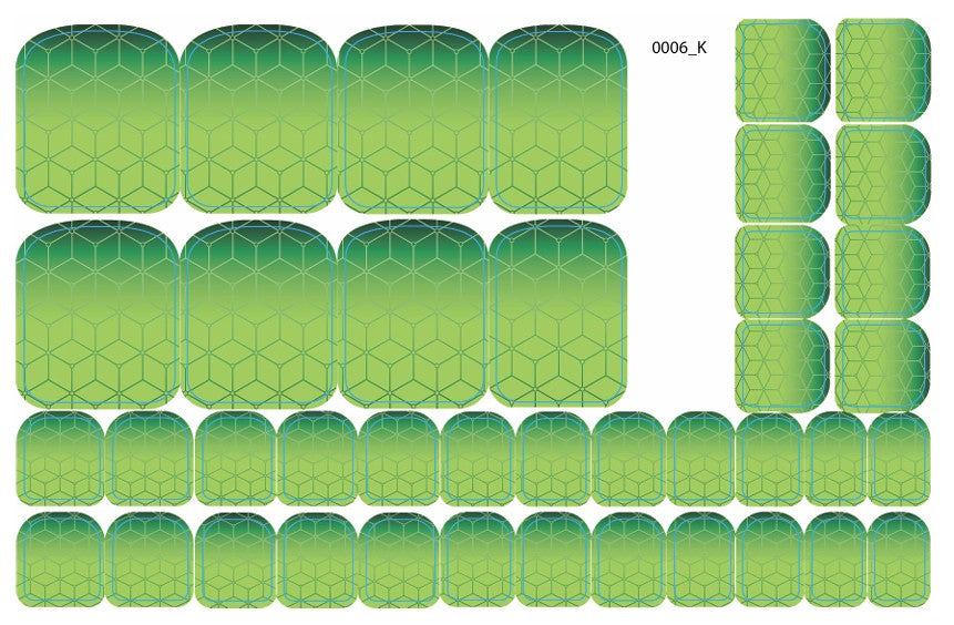 Nagų dekoravimo plėvelės pedikiūrui - 0006K