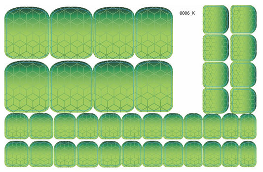 Nagų dekoravimo plėvelės pedikiūrui - 0006K