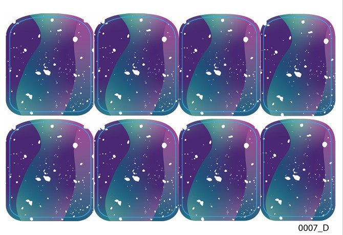 Didžiųjų nagų dekoravimo plėvelės pedikiūrui - 0007D