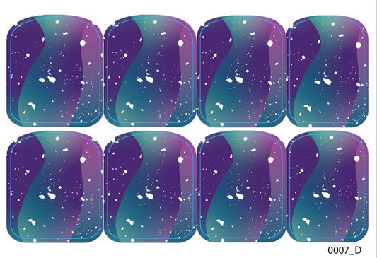 Didžiųjų nagų dekoravimo plėvelės pedikiūrui - 0007D