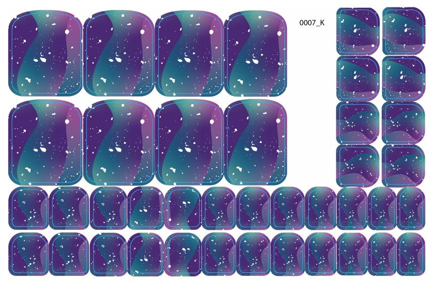 Nagų dekoravimo plėvelės pedikiūrui - 0007K
