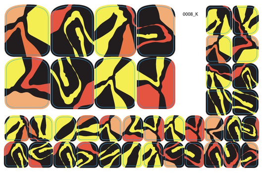 Nagų dekoravimo plėvelės pedikiūrui - 0008K