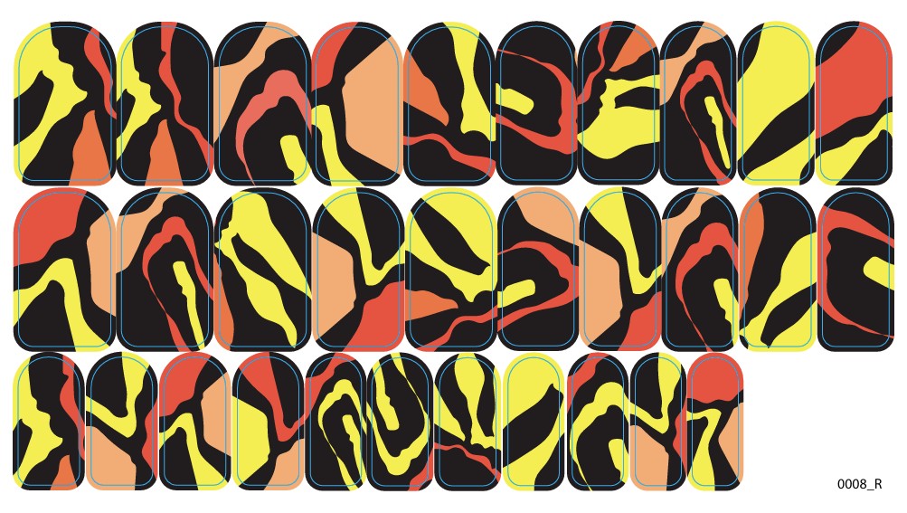 Nagų dekoravimo plėvelės manikiūrui - 0008R