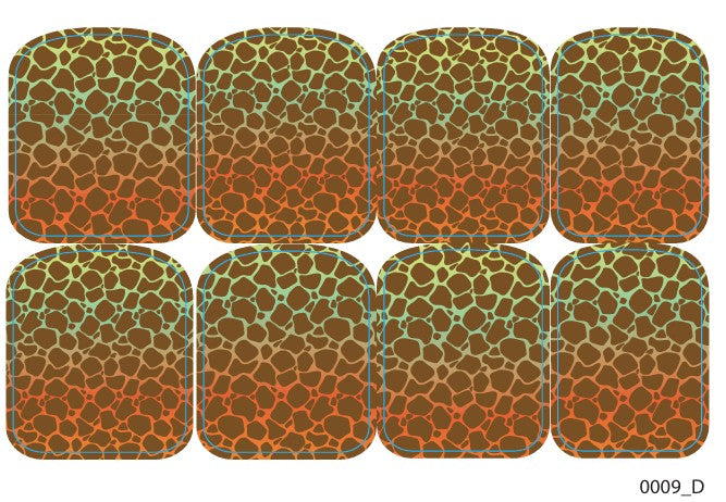 Didžiųjų nagų dekoravimo plėvelės pedikiūrui - 0009D