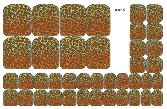 Nagų dekoravimo plėvelės pedikiūrui - 0009K
