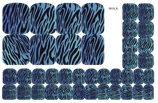 Nagų dekoravimo plėvelės pedikiūrui - 0010K