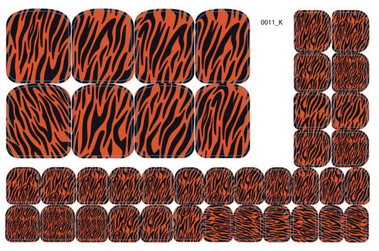 Nagų dekoravimo plėvelės pedikiūrui - 0011K